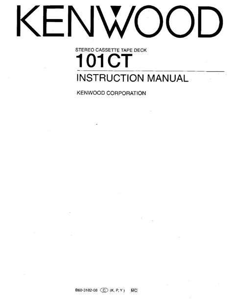 Kenwood 101CT Manual pdf manual